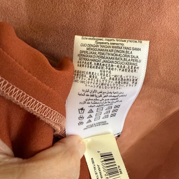 BCBGMAXAZRIA “Alese” Faux Suede Bodycon Dress - Rosedawn - Size M - Picture 9 of 12